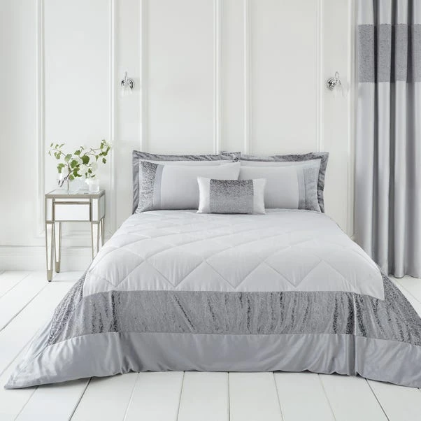 Dunelm Beverley Luxe Charcoal Bedspread 3 Dunelm Beverley Luxe Charcoal Bedspread