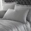 Catherine Lansfield Silky Soft Satin Silver Standard Pillowcase Pair