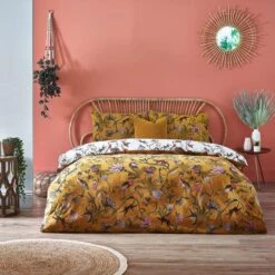 Furn Furn. Wildings Ochre Duvet Cover And Pillowcase Set
