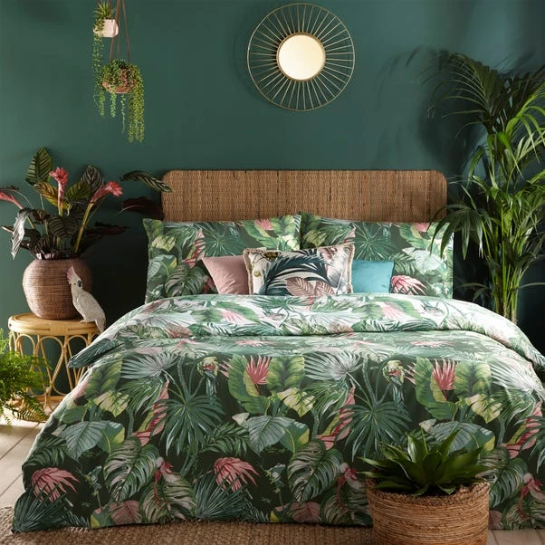 Furn Furn. Amazonia Jade Floral Reversible Duvet Cover And Pillowcase Set 3 Furn Furn. Amazonia Jade Floral Reversible Duvet Cover And Pillowcase Set