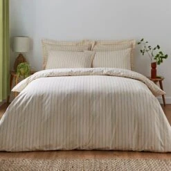 Elements Randig Natural Duvet Cover And Pillowcase Set 9 Elements Randig Natural Duvet Cover And Pillowcase Set -Bed Linings Store 30747976 alt02