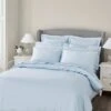 Dorma 300 Thread Count 100% Cotton Sateen Plain Blue Duvet Cover