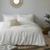 Dunelm Amberley Waffle White 100% Cotton Duvet Cover And Pillowcase Set 2 Dunelm Amberley Waffle White 100% Cotton Duvet Cover And Pillowcase Set -Bed Linings Store 30749569