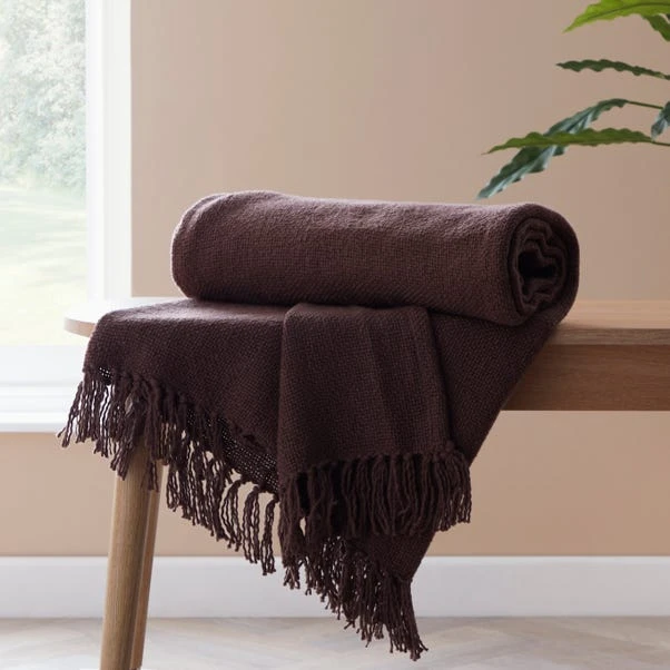 Dunelm Aris Cotton Weave 130cm X 180cm Throw 3 Dunelm Aris Cotton Weave 130cm X 180cm Throw