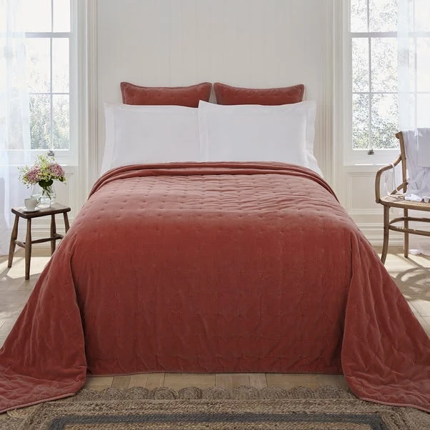 Dorma Adeena Terracotta Bedspread 2 Dorma Adeena Terracotta Bedspread