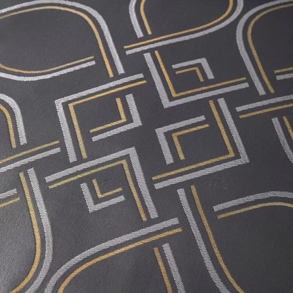 Laurence Llewelyn-Bowen Tie The Knot Slate Duvet Cover And Pillowcase Set 4 Laurence Llewelyn-Bowen Tie The Knot Slate Duvet Cover And Pillowcase Set - Image 2