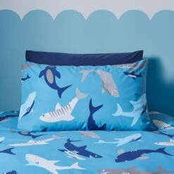 Dunelm Sharks Duvet Cover And Pillowcase Set -Bed Linings Store 30768122 alt01