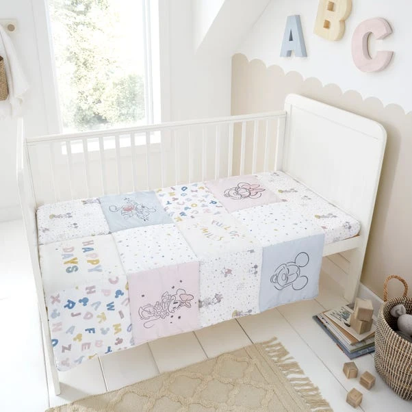 Disney Mickey Alphabet Letters 4 Tog 100% Cotton Cot Quilt 3 Disney Mickey Alphabet Letters 4 Tog 100% Cotton Cot Quilt
