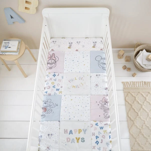 Disney Mickey Alphabet Letters 4 Tog 100% Cotton Cot Quilt 4 Disney Mickey Alphabet Letters 4 Tog 100% Cotton Cot Quilt - Image 2