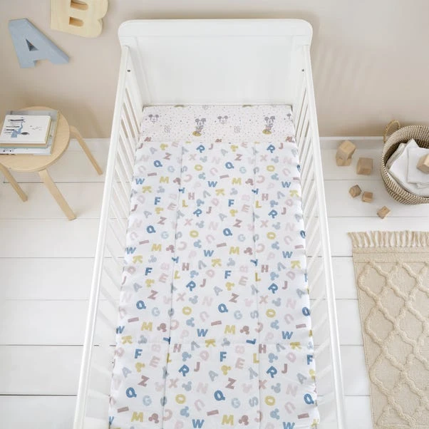 Disney Mickey Alphabet Letters 4 Tog 100% Cotton Cot Quilt 5 Disney Mickey Alphabet Letters 4 Tog 100% Cotton Cot Quilt - Image 3