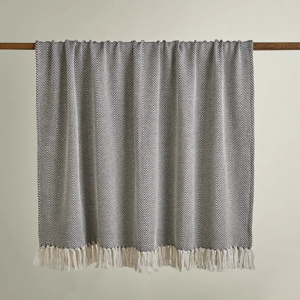 Dunelm Jenson Herringbone 130cm X 180cm Throw 7 Dunelm Jenson Herringbone 130cm X 180cm Throw - Image 5