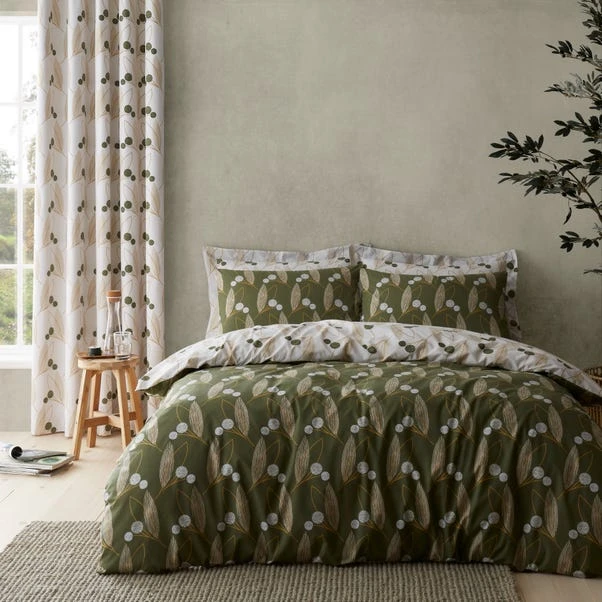 Elements Leaf Olive Duvet Cover And Pillowcase Set 3 Elements Leaf Olive Duvet Cover And Pillowcase Set