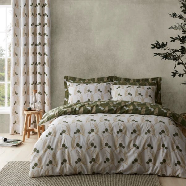 Elements Leaf Olive Duvet Cover And Pillowcase Set 4 Elements Leaf Olive Duvet Cover And Pillowcase Set - Image 2