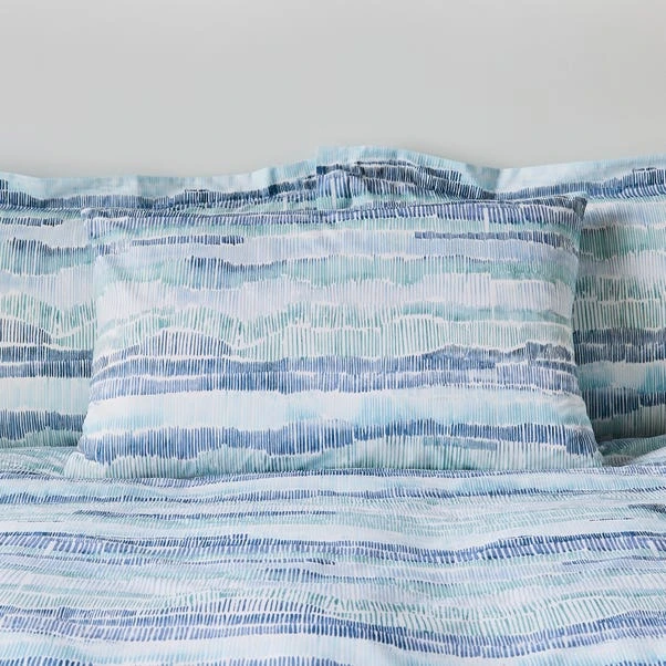 Dunelm Ripley Seafoam 100% Cotton Duvet Cover And Pillowcase Set 4 Dunelm Ripley Seafoam 100% Cotton Duvet Cover And Pillowcase Set - Image 2