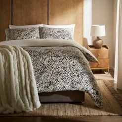 Dunelm Animal Printed Fleece Duvet Cover And Pillowcase Set