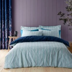 Dunelm Whimsical Floral Midnight 100% Cotton Duvet Cover And Pillowcase Set 9 Dunelm Whimsical Floral Midnight 100% Cotton Duvet Cover And Pillowcase Set -Bed Linings Store 30771493 alt01