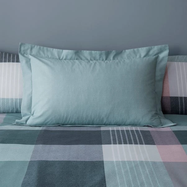 Dunelm Acton Check Teal Duvet Cover And Pillowcase Set 6 Dunelm Acton Check Teal Duvet Cover And Pillowcase Set - Image 4