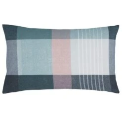 Dunelm Acton Check Teal Duvet Cover And Pillowcase Set 12 Dunelm Acton Check Teal Duvet Cover And Pillowcase Set -Bed Linings Store 30771501 alt04