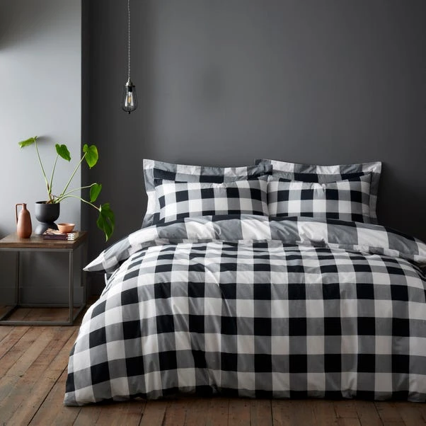 Dunelm Luca Buffalo Mono Duvet Cover And Pillowcase Set 4 Dunelm Luca Buffalo Mono Duvet Cover And Pillowcase Set - Image 2
