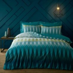 Elements Maverick Teal Duvet Cover And Pillowcase Set