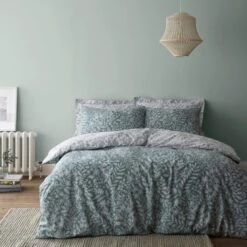 Dunelm Lyra Arts And Crafts Lilypad Duvet Cover And Pillowcase Set