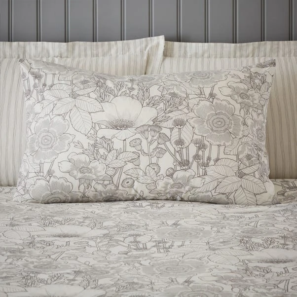Dunelm Winnie Floral Natural 100% Cotton Duvet Cover And Pillowcase Set 7 Dunelm Winnie Floral Natural 100% Cotton Duvet Cover And Pillowcase Set - Image 5