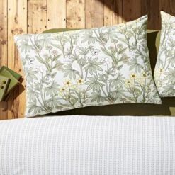 Natural History Museum Meadow Green 100% Cotton Duvet Cover And Pillowcase Set 11 Natural History Museum Meadow Green 100% Cotton Duvet Cover And Pillowcase Set -Bed Linings Store 30771540 alt04