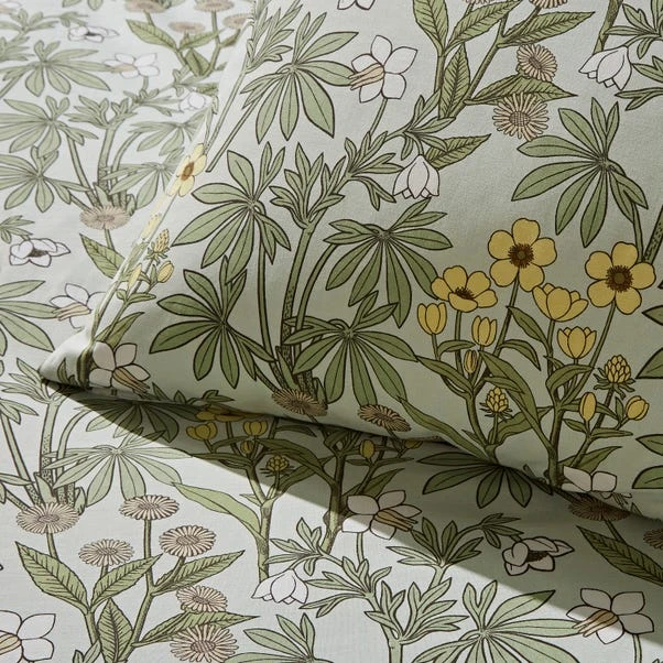 Natural History Museum Meadow Green 100% Cotton Duvet Cover And Pillowcase Set 8 Natural History Museum Meadow Green 100% Cotton Duvet Cover And Pillowcase Set - Image 6