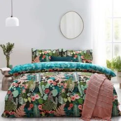 Furn Secret Garden Reversible Duvet Cover And Pillowcase Set
