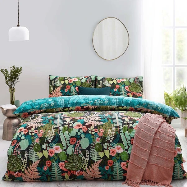 Furn Secret Garden Reversible Duvet Cover And Pillowcase Set 3 Furn Secret Garden Reversible Duvet Cover And Pillowcase Set