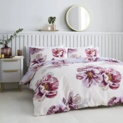 Catherine Lansfield Cecilia Floral Duvet Cover And Pillowcase Set