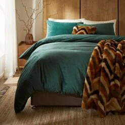 Dunelm Soft Plush Duvet Cover And Pillowcase Set
