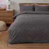 Dunelm Thyra Tufted Grey Spot Duvet Cover And Pillowcase Set -Bed Linings Store 30791814