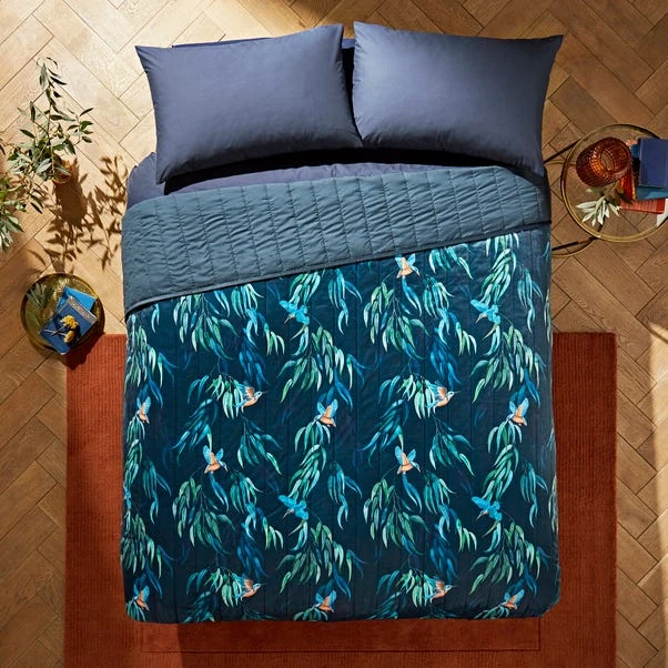 Natural History Museum Kingfisher Peacock Bedspread 3 Natural History Museum Kingfisher Peacock Bedspread