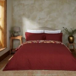 Dorma Samira Saffron Red Cotton Duvet Cover And Pillowcase Set 9 Dorma Samira Saffron Red Cotton Duvet Cover And Pillowcase Set -Bed Linings Store 30799114 alt01