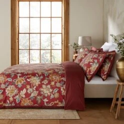 Dorma Samira Saffron Red Cotton Duvet Cover And Pillowcase Set 10 Dorma Samira Saffron Red Cotton Duvet Cover And Pillowcase Set -Bed Linings Store 30799114 alt02