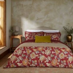 Dorma Samira Saffron Red Cotton Duvet Cover And Pillowcase Set 13 Dorma Samira Saffron Red Cotton Duvet Cover And Pillowcase Set -Bed Linings Store 30799114 alt05