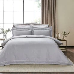 Dorma Pelion Toile Slate Cotton Duvet Cover And Pillowcase Set -Bed Linings Store 30799127 alt01