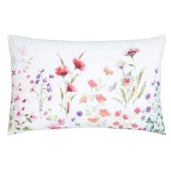 Dunelm Watercoloured Floral Pink Oxford Pillowcase -Bed Linings Store 30801115 alt04