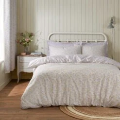 Dunelm Madeline Ditsy Purple Duvet Cover And Pillowcase Set