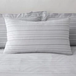 Dunelm Tristan Stripe Grey Duvet Cover And Pillowcase Set 10 Dunelm Tristan Stripe Grey Duvet Cover And Pillowcase Set -Bed Linings Store 30801147 alt02