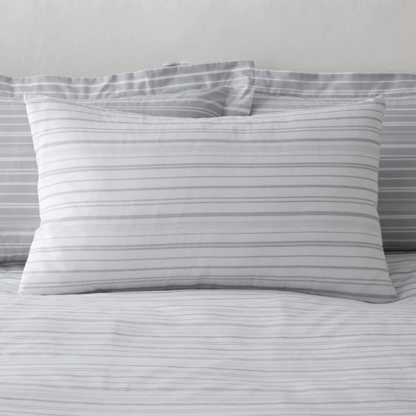 Dunelm Tristan Stripe Grey Duvet Cover And Pillowcase Set 5 Dunelm Tristan Stripe Grey Duvet Cover And Pillowcase Set - Image 3