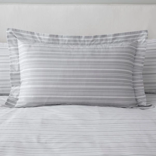 Dunelm Tristan Stripe Grey Duvet Cover And Pillowcase Set 6 Dunelm Tristan Stripe Grey Duvet Cover And Pillowcase Set - Image 4