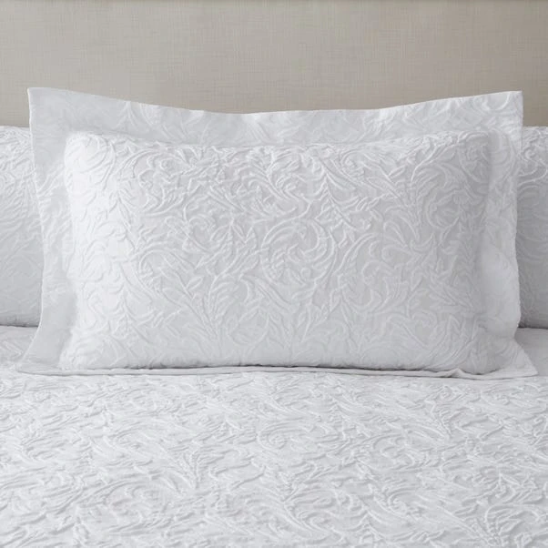 Dunelm Stanton Jacquard White Oxford Pillowcase 3 Dunelm Stanton Jacquard White Oxford Pillowcase
