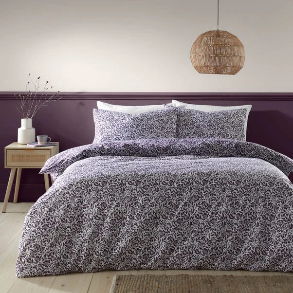 Dunelm Chartwell Aubergine Duvet Cover And Pillowcase Set 4 Dunelm Chartwell Aubergine Duvet Cover And Pillowcase Set - Image 2