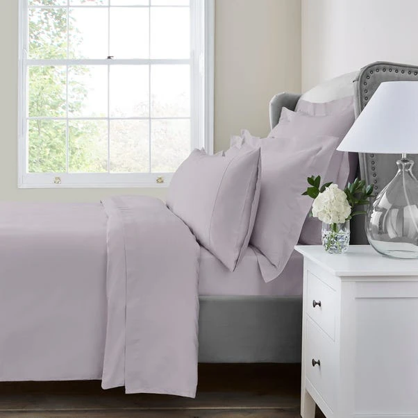 Dorma 300 Thread Count 100% Cotton Sateen Plain Flat Sheet 4 Dorma 300 Thread Count 100% Cotton Sateen Plain Flat Sheet - Image 2