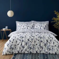 Dunelm Zen Navy Standard Pillowcase Pair 6 Dunelm Zen Navy Standard Pillowcase Pair -Bed Linings Store 30807323 alt01