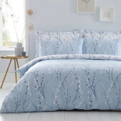 Dunelm Belle Blue Standard Pillowcase Pair 6 Dunelm Belle Blue Standard Pillowcase Pair -Bed Linings Store 30807331 alt01