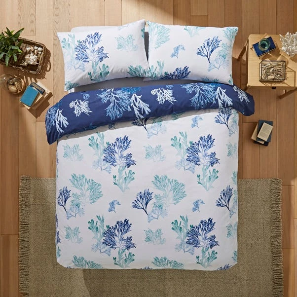 Natural History Museum Shoreline Blue Duvet Cover And Pillowcase Set 3 Natural History Museum Shoreline Blue Duvet Cover And Pillowcase Set