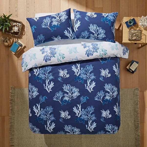 Natural History Museum Shoreline Blue Duvet Cover And Pillowcase Set 4 Natural History Museum Shoreline Blue Duvet Cover And Pillowcase Set - Image 2